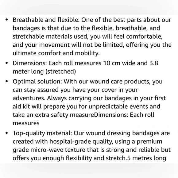 $3 Add-On 🆕Hospital Grade Cotton Stretch Bandage-4 Pack - Picture 6 of 13